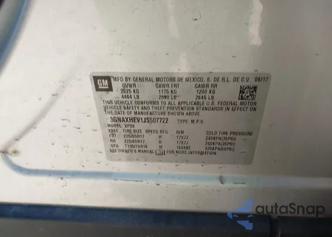 2018 Chevrolet Equinox Ls from USA, damaged, VIN 3GNAXHEV1JS507722